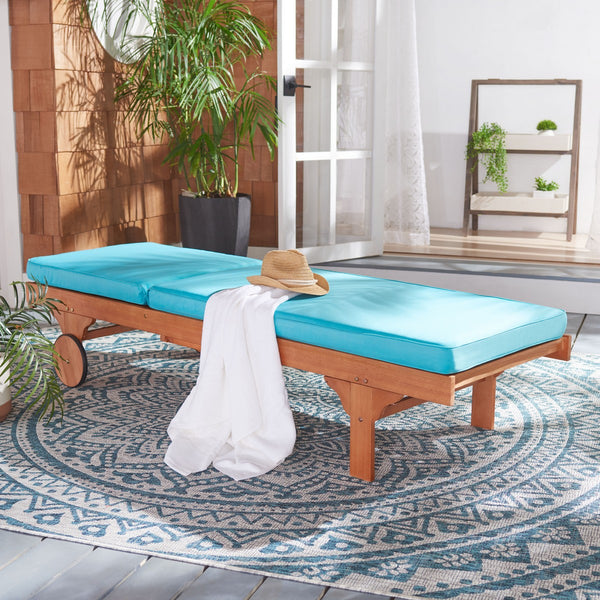 Newport Outdoor Lounge Chair with Side Table - Stylish Eucalyptus Design for Relaxation & Mobility