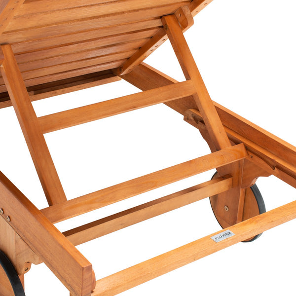 Newport Outdoor Lounge Chair with Side Table - Stylish Eucalyptus Design for Relaxation & Mobility