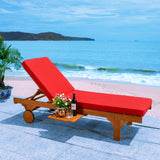 Newport Chaise Lounge Chair With Side Table