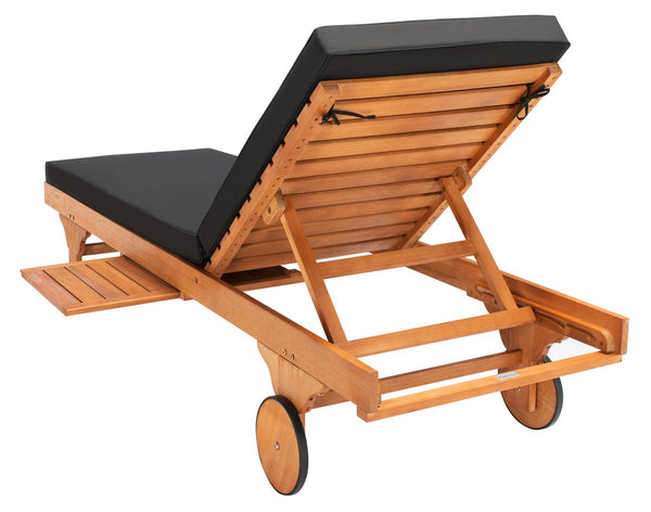 Newport Outdoor Lounge Chair with Side Table - Stylish Eucalyptus Design for Relaxation & Mobility