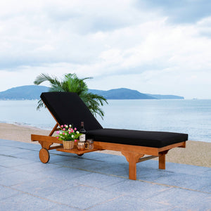 Newport Outdoor Lounge Chair with Side Table - Stylish Eucalyptus Design for Relaxation & Mobility