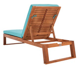 Solano Outdoor Sunlounger - Modern Eucalyptus Design with Plush Cushion for Ultimate Relaxation