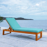 Solano Outdoor Sunlounger - Modern Eucalyptus Design with Plush Cushion for Ultimate Relaxation