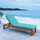 Solano Outdoor Sunlounger - Modern Eucalyptus Design with Plush Cushion for Ultimate Relaxation