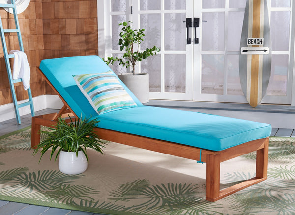 Solano Outdoor Sunlounger - Modern Eucalyptus Design with Plush Cushion for Ultimate Relaxation