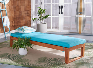 Solano Outdoor Sunlounger - Modern Eucalyptus Design with Plush Cushion for Ultimate Relaxation