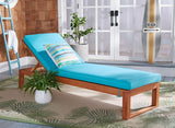 Solano Outdoor Sunlounger - Modern Eucalyptus Design with Plush Cushion for Ultimate Relaxation