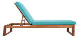 Solano Outdoor Sunlounger - Modern Eucalyptus Design with Plush Cushion for Ultimate Relaxation