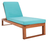 Solano Outdoor Sunlounger - Modern Eucalyptus Design with Plush Cushion for Ultimate Relaxation