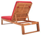 Solano Outdoor Sunlounger - Modern Eucalyptus Design with Plush Cushion for Ultimate Relaxation