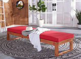 Solano Outdoor Sunlounger - Modern Eucalyptus Design with Plush Cushion for Ultimate Relaxation