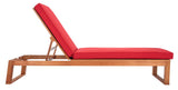 Solano Outdoor Sunlounger - Modern Eucalyptus Design with Plush Cushion for Ultimate Relaxation