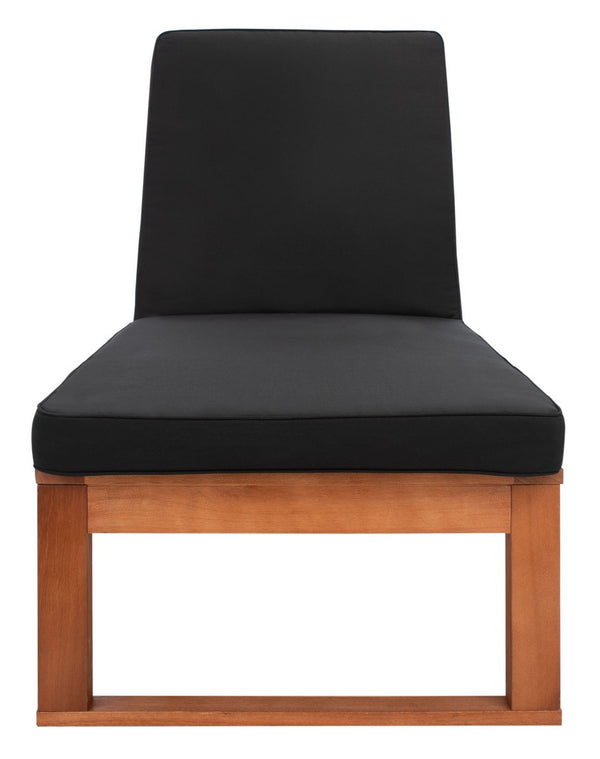 Solano Outdoor Sunlounger - Modern Eucalyptus Design with Plush Cushion for Ultimate Relaxation