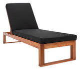 Solano Outdoor Sunlounger - Modern Eucalyptus Design with Plush Cushion for Ultimate Relaxation