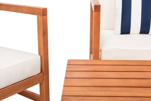 Montez 4-Piece Outdoor Furniture Set with Stylish Accent Pillows for Chic Patio Comfort