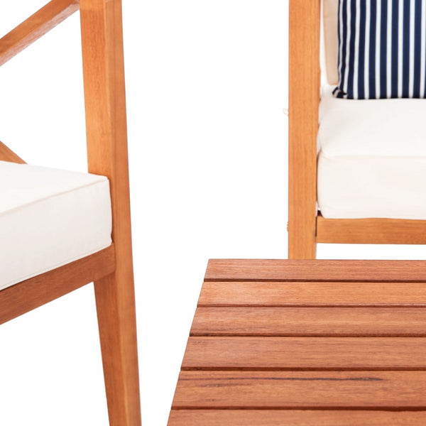 Nunzio Contemporary 4-Piece Outdoor Set with Plush Cushions and Stylish Accent Pillows for Entertaining