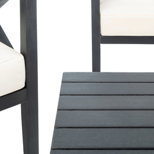 Nunzio Contemporary 4-Piece Outdoor Set with Plush Cushions and Stylish Accent Pillows for Entertaining