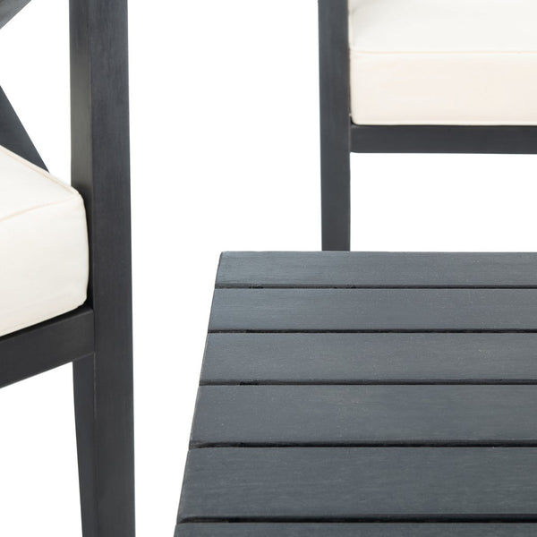 Nunzio Contemporary 4-Piece Outdoor Set with Plush Cushions and Stylish Accent Pillows for Entertaining