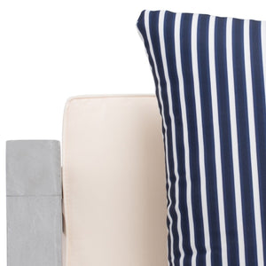 Nunzio Contemporary 4-Piece Outdoor Set with Plush Cushions and Stylish Accent Pillows for Entertaining