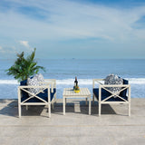 Nunzio 4 Piece Outdoor Patio Set with Plush Cushions and Trellis Accent Pillows for Stylish Relaxation