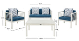 Alda 4 Piece Outdoor Set With Accent Pillows