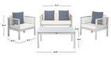 Alda 4 Piece Outdoor Set With Accent Pillows