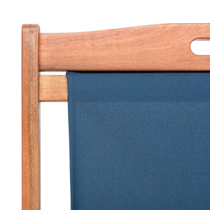 Loren Sling Chair Set of 2 - Luxurious Eucalyptus Wood Lounge Chairs for Stylish Outdoor Relaxation