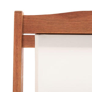 Loren Sling Chair Set of 2 - Luxurious Eucalyptus Wood Lounge Chairs for Stylish Outdoor Relaxation