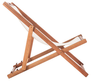 Loren Sling Chair Set of 2 - Luxurious Eucalyptus Wood Lounge Chairs for Stylish Outdoor Relaxation