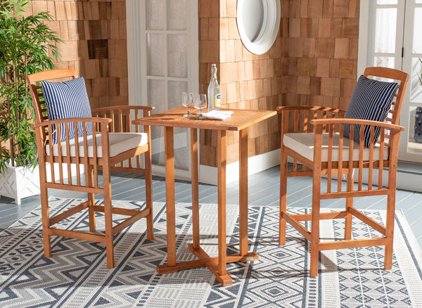 Pate 3-Piece Bistro Set - Stylish Bar-Height Table and Chairs for Outdoor Entertaining Spaces