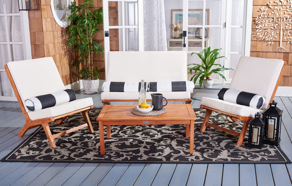 Safavieh Chaston 4 Piece Outdoor Living Set With Accent Pillows PAT7044C