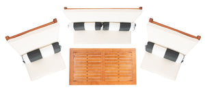 Safavieh Chaston 4 Piece Outdoor Living Set With Accent Pillows PAT7044C