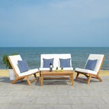 Safavieh Chaston 4 Piece Outdoor Living Set With Accent Pillows PAT7044D