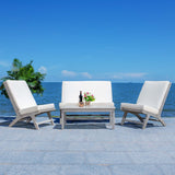 Safavieh Chaston 4 Piece Outdoor Living Set With Accent Pillows PAT7044H