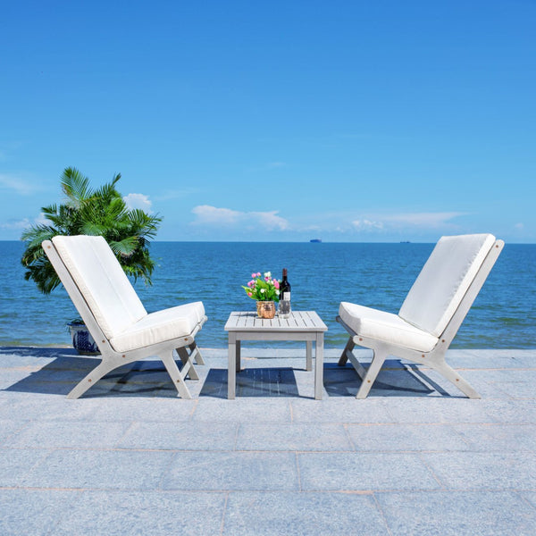 Safavieh Chaston 4 Piece Outdoor Living Set With Accent Pillows PAT7044H