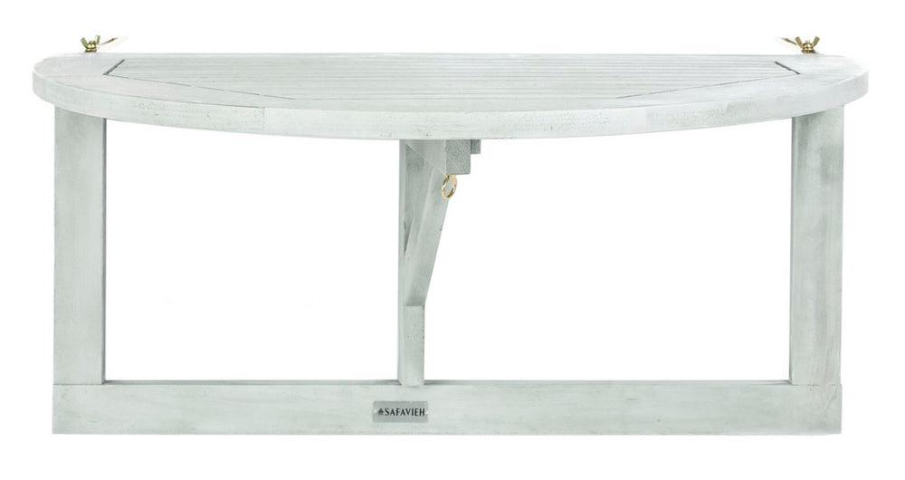 Owens Stylish Grey Wash Balcony Hanging Half Table - Perfect for Outdoor Relaxation & Storage!