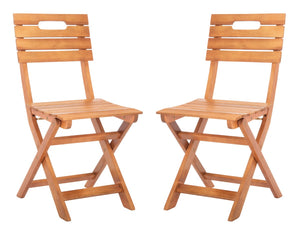 Blison Stylish Eucalyptus Folding Chairs Set of 2 - Perfect for Outdoor Entertaining & Easy Storage