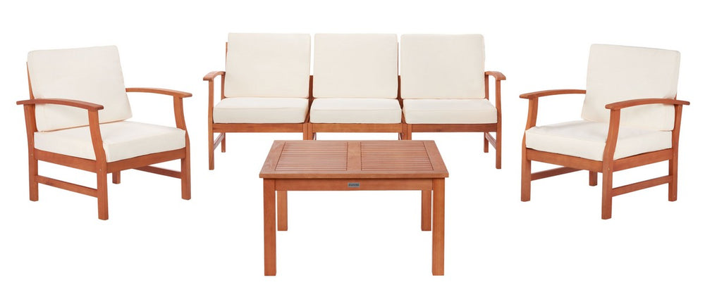 Parcer 4-Piece Outdoor Living Set with Sumptuous Cushions for Stylish Entertaining & Relaxation