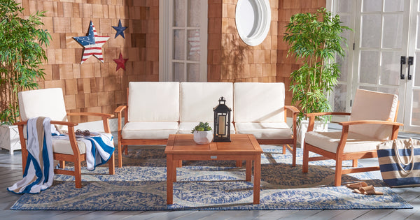 Parcer 4 Piece Living Set in Natural / Beige