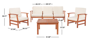 Parcer 4 Piece Living Set in Natural / Beige