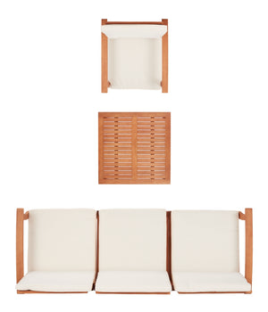 Parcer 4 Piece Living Set in Natural / Beige