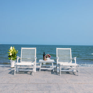 Chantelle Set - Luxurious Coastal Outdoor Lounge Chairs with Stools and Stylish End Table for Entertaining