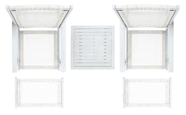 Chantelle Set - Luxurious Coastal Outdoor Lounge Chairs with Stools and Stylish End Table for Entertaining