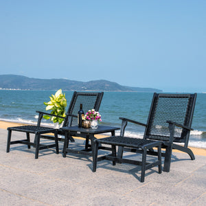 Chantelle Set - Luxurious Coastal Outdoor Lounge Chairs with Stools and Stylish End Table for Entertaining