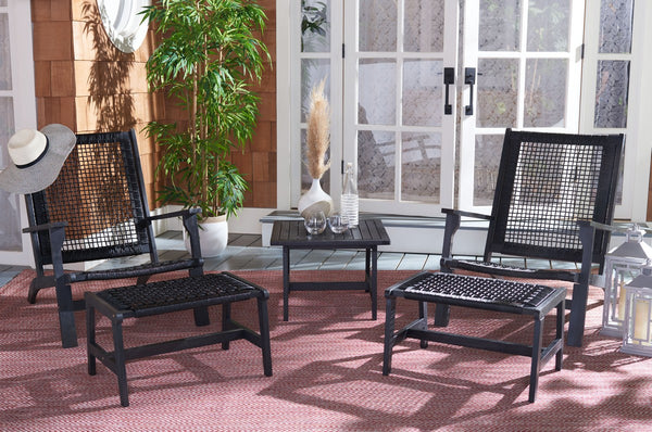 Chantelle Set - Luxurious Coastal Outdoor Lounge Chairs with Stools and Stylish End Table for Entertaining