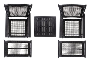 Chantelle Set - Luxurious Coastal Outdoor Lounge Chairs with Stools and Stylish End Table for Entertaining