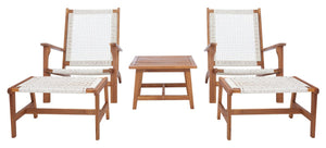 Safavieh Chantelle Set Natural / White Rope Wood PAT7076D