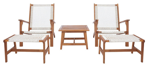 Safavieh Chantelle Set Natural / White Rope Wood PAT7076D