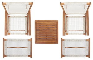 Safavieh Chantelle Set Natural / White Rope Wood PAT7076D