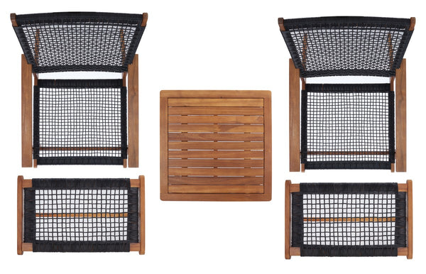 Safavieh Chantelle Set Natural / Black Rope Wood PAT7076E